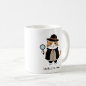 Mug Sherlock Paws, chat détective, Sleuth, solveur de  (Devant droit)