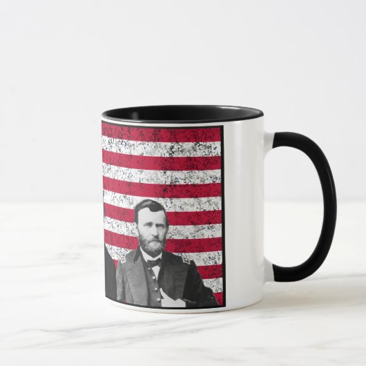 Mug Sherman, Lincoln, et Grant avec la frontière noire (Droite)