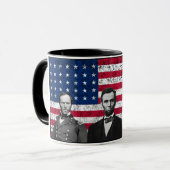 Mug Sherman, Lincoln, et Grant avec la frontière noire (Devant gauche)