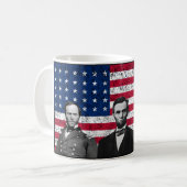 Mug Sherman, Lincoln, et Grant avec la frontière noire (Devant gauche)