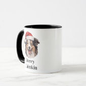 Mug Shetland Sheep Chien Santa Hat Noël (Devant gauche)