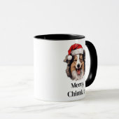 Mug Shetland Sheep Chien Santa Hat Noël (Devant droit)