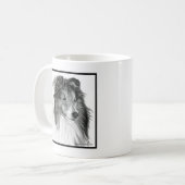 Mug Shetland Sheepdog Art par Glenda S. Harlan (Devant gauche)