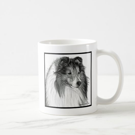 Mug Shetland Sheepdog Art par Glenda S. Harlan (Droite)