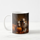 Mug Shetland Sheepdog Chiot Chiot Automne Citrouille d (Gauche)