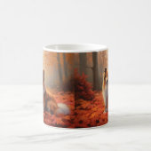 Mug Shetland Sheepdog en automne Feuilles automne Insp (Centre)