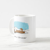Mug Shetland Sheepdog Snow Dog Shelter Vacances hivern (Devant gauche)
