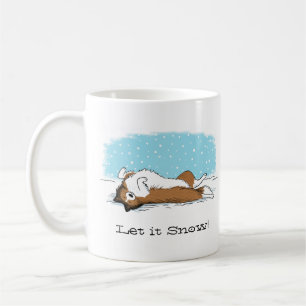Mug Shetland Sheepdog Snow Dog Shelter Vacances hivern