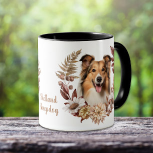 Mug Shetland Sheepdog Verrerie d'automne