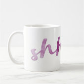 Mug Shh... type de script aquarelle (Gauche)