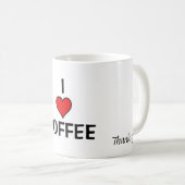 Mug ~Shhh,, J'Aime Le Café, Le Merci !~ MUG. (Devant droit)
