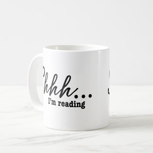 Mug Shhh… je lis - moderne (Devant gauche)
