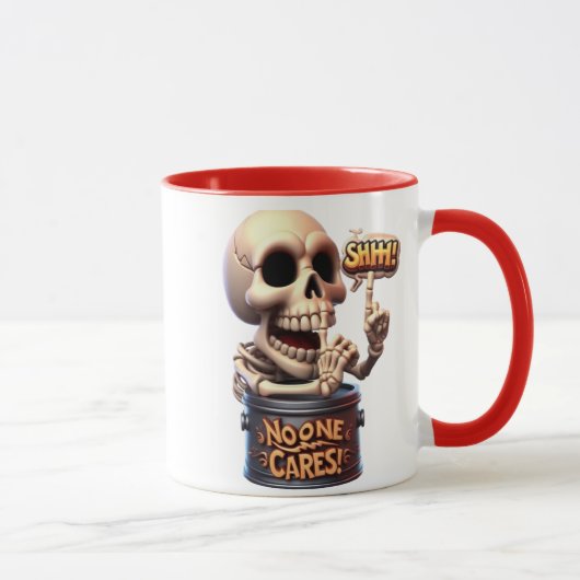 Mug SHHH... Personne Ne Se Soucie De Skeleton Barrel G (Droite)