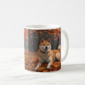 Mug Shib Inu en automne Leaves automne Inspire (Devant droit)