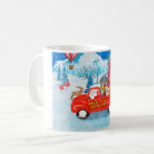 Mug Shiba Inu Chien Livraison de Noël Camion Neige (Devant gauche)