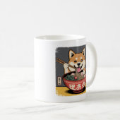 Mug Shiba Inu Chien Mangeant Ramen (Devant droit)
