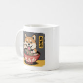 Mug Shiba Inu Chien Mangeant Ramen (Devant gauche)