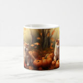 Mug Shiba Inu Chiot Automne Citrouille de plaisir (Centre)