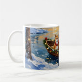 Mug Shiba Inu Christmas Boat Holiday (Gauche)