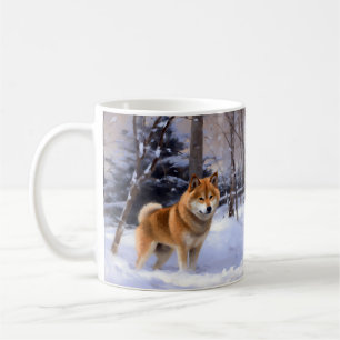 Mug Shiba Inu Laissez Neige Noël
