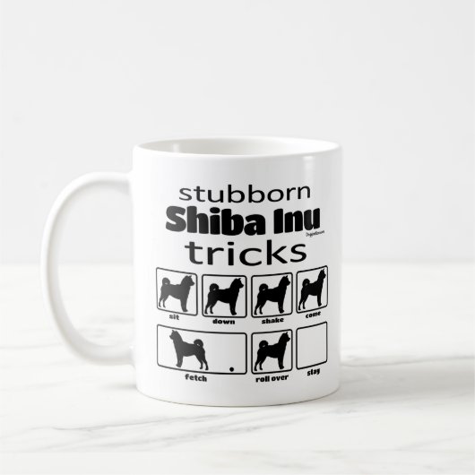 Mug Shiba Inu Tricks têtus (Gauche)