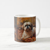 Mug Shih Tzu à l'automne Feuilles automne Inspire (Devant droit)