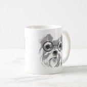 Mug Shih Tzu avec lunettes (Devant droit)