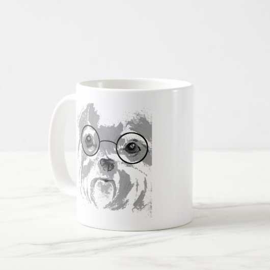 Mug Shih Tzu avec lunettes (Devant gauche)