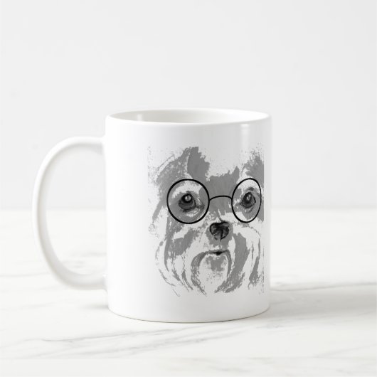 Mug Shih Tzu avec lunettes (Gauche)