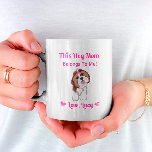 Mug Shih Tzu Chien Maman Appartient À Moi Pains Et Coe