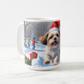 Mug Shih Tzu coule dans la neige avec le Casquette de  (Devant gauche)