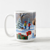 Mug Shih Tzu coule dans la neige avec le Casquette de (Gauche)