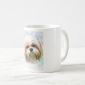 Mug Shih Tzu Dog Eau Couleur Art Peinture (Devant droit)