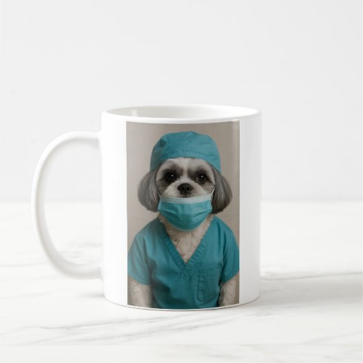 Mug Shih Tzu en blouse (Gauche)