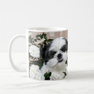Mug Shih Tzu et roses