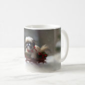 Mug Shih Tzu hiver neige de Noël (Devant droit)