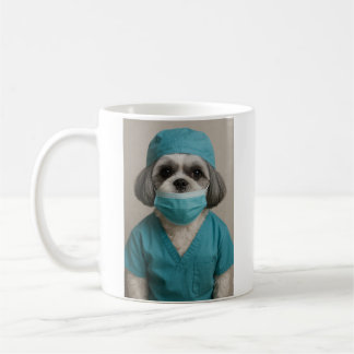Mug Shih Tzu in Scrubs