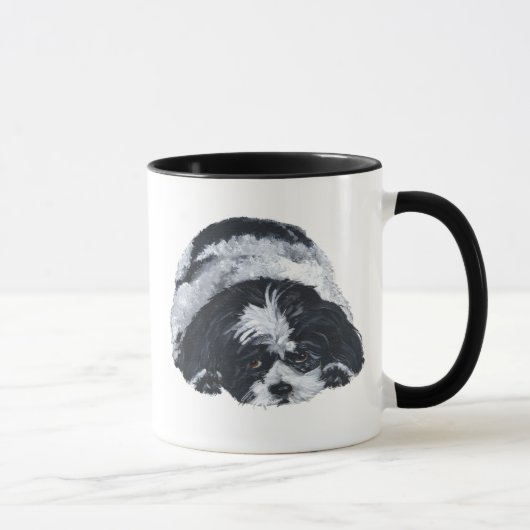 Mug Shih Tzu Noir & Blanc (Droite)