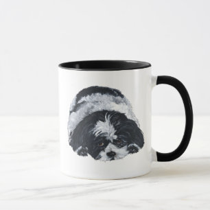 Mug Shih Tzu noir et blanc