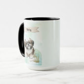 Mug Shih Tzu Watercolor Personalized Dog (Devant gauche)