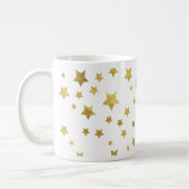 Mug Shimmery Goldstars Golden Star Motif (Gauche)
