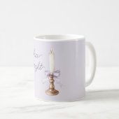 Mug Shine Bright Lavender Bow White Gold Candle (Devant droit)