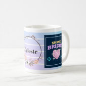 Mug Shine Bright – Personalized Floral Inspirational M (Devant droit)