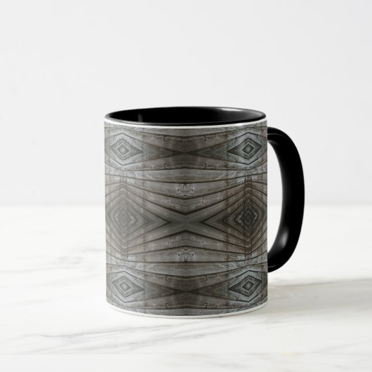 Mug Shiplap Wood Planks Perspective Southwest Pattern (Devant droit)