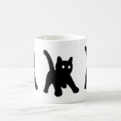 Mug Shocked surprised black cat meme funny (Centre)