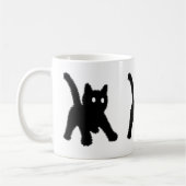 Mug Shocked surprised black cat meme funny (Gauche)