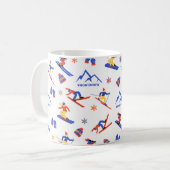 Mug Shodown Mountain Montana Ski Motif de snowboard (Devant gauche)