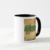 Mug Shogoun voyageant au printemps, période d'Edo (Devant droit)