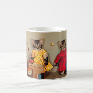 Mug shopping tabby kitten et caisson tabby kitten