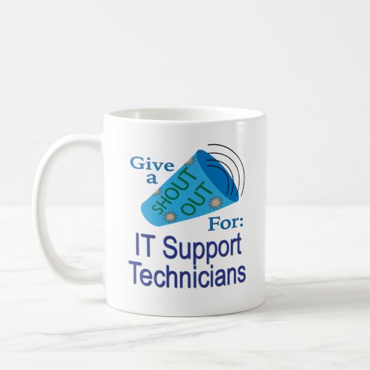 Mug Shout Out pour les techniciens de support informat (Gauche)